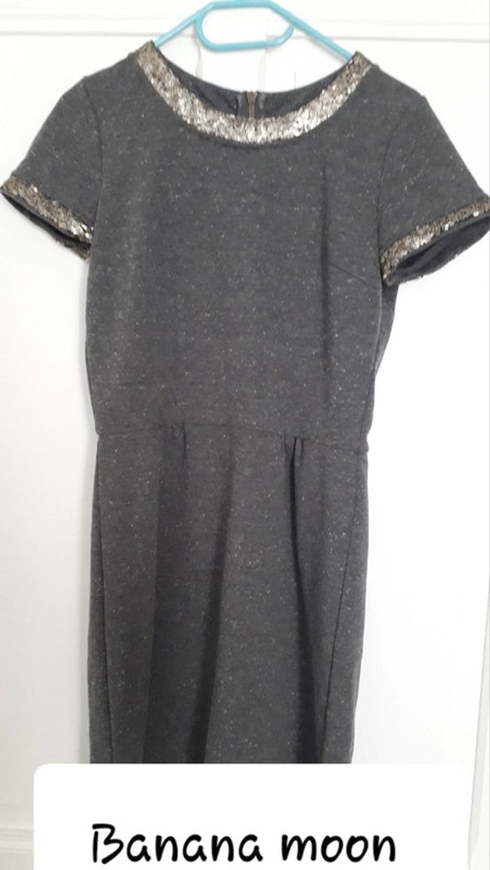 Robe gris moucheté Banana moon taille M
