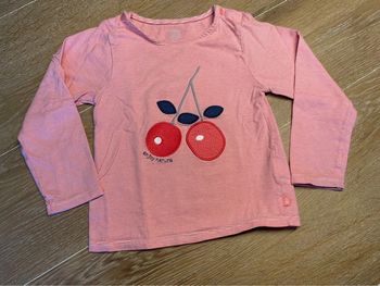 T-shirt cerises longues manches 23mois