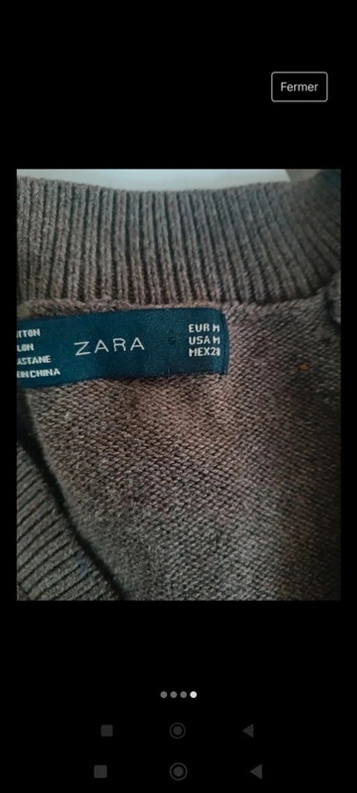 Pull taupe Zara taille M - photo numéro 4