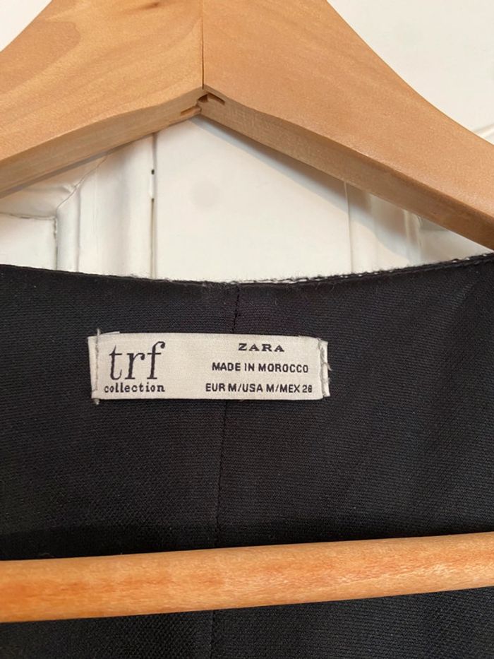 Robe courte Zara à carreaux noirs et blancs taille M - photo numéro 3