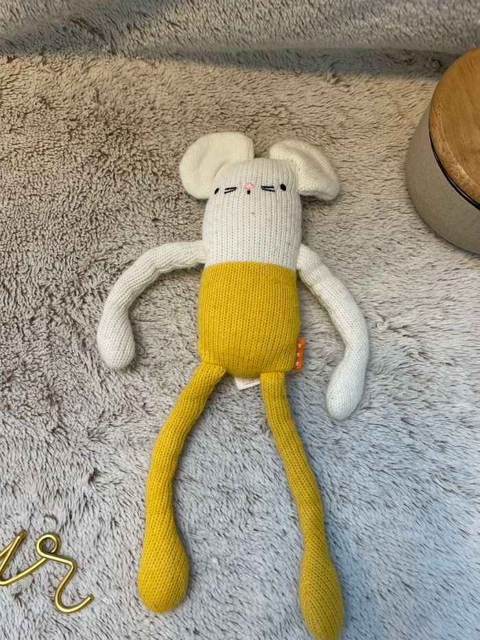 Doudou / peluche souris en laine tricote - Hema - photo numéro 4