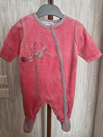 Pyjama 1 pièce bébé 3 mois Sucre d'orge Coton Polyester
