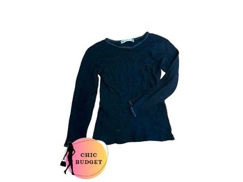 Tee-shirt Femme Manches Longues Huit - Noir - Taille L - Très Bon État