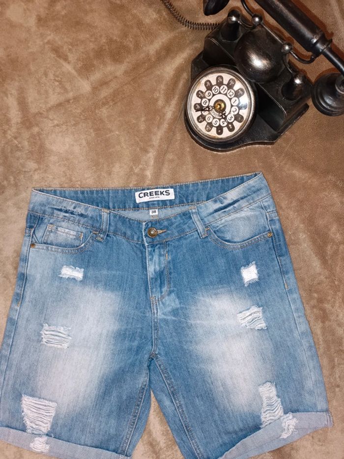 Short en jean homme destroy - photo numéro 2