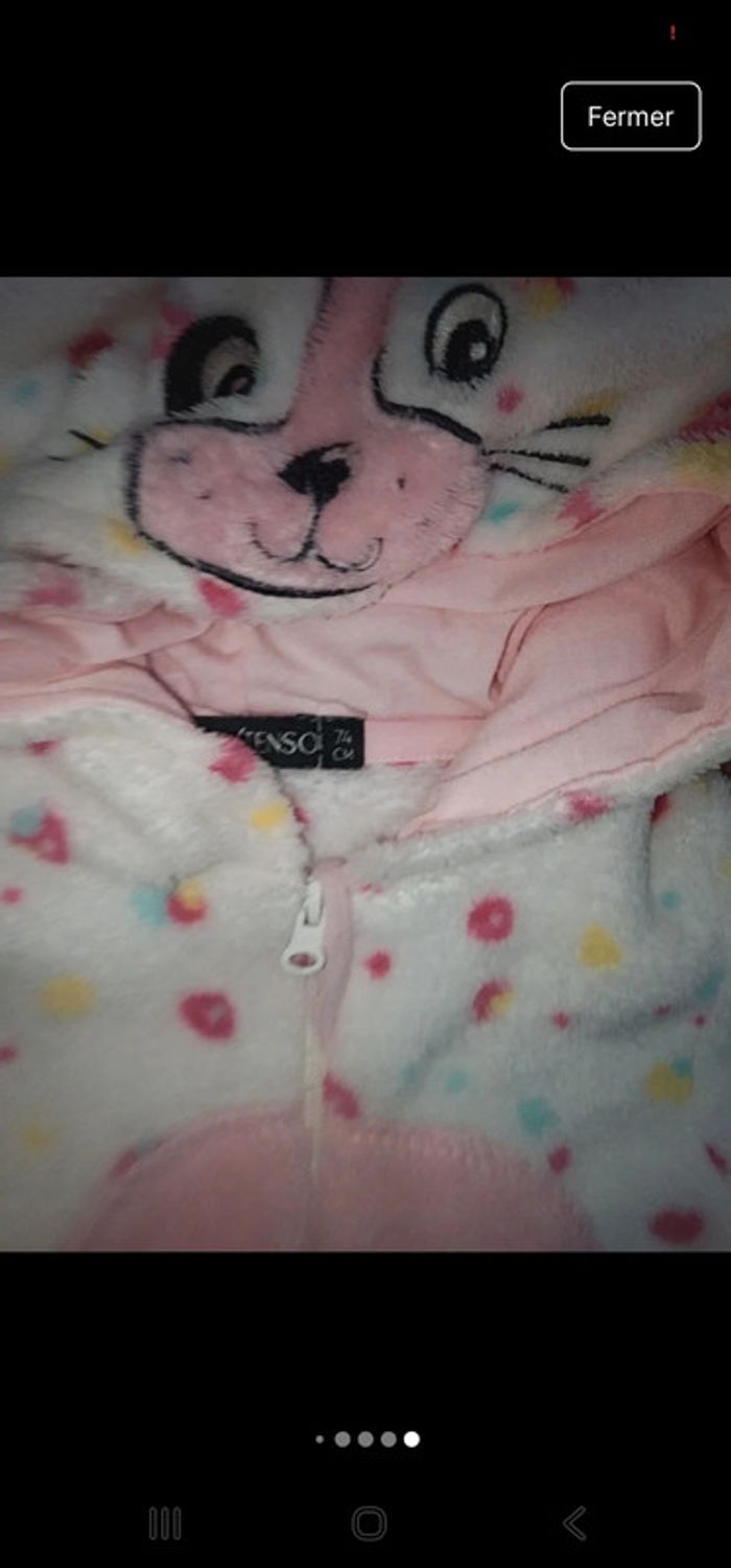 Pyjama avec tête de chat - photo numéro 2