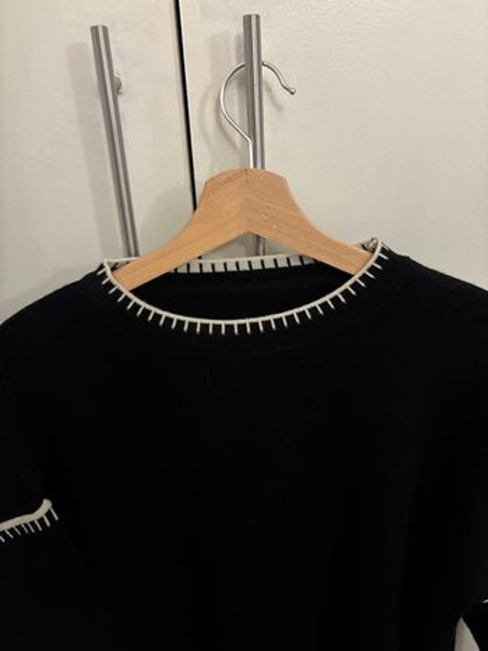 Pull acrylique noir et blanc - photo numéro 4