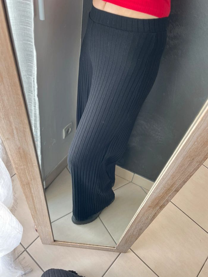 Pantalon jambe large noir