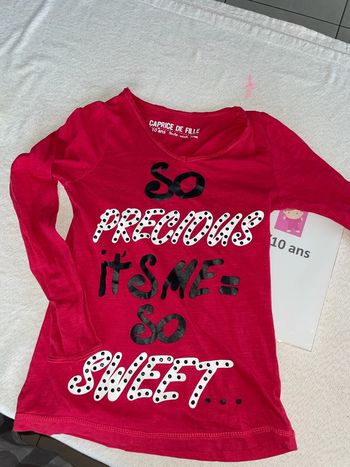 Tee shirt caprice de fille 10 ans