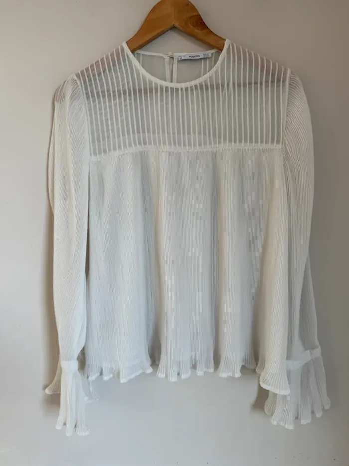 Blouse Mango plissée