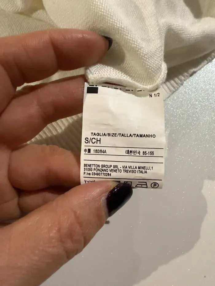 Col roulé blanc benetton - photo numéro 7
