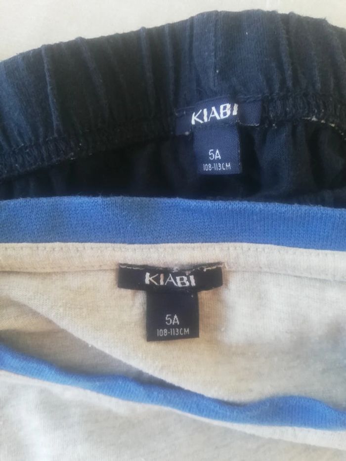 Pijamas 2 PCS gris/marine 5 ans Kiabi - photo numéro 2
