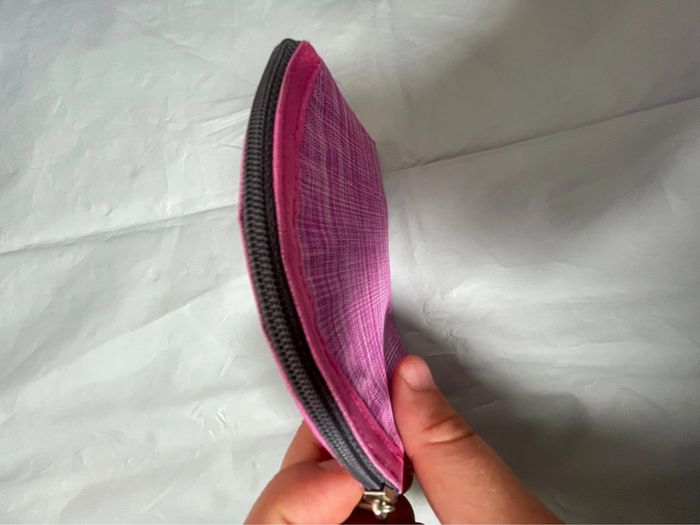 Petit porte-monnaie violet et rose - photo numéro 3
