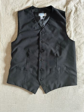 Gilet de costume noir pour femme Bragard, taille 48