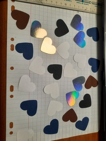 Lot decoupe papier cœur m10
