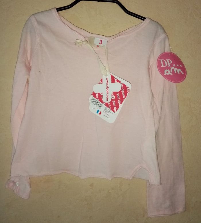 tee shirt rose pâle fille 3 ans - photo numéro 9
