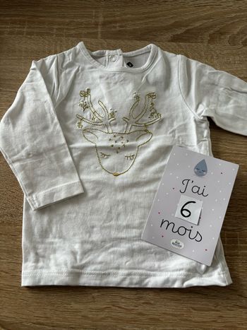 Tee shirt blanc renne Z t.6m