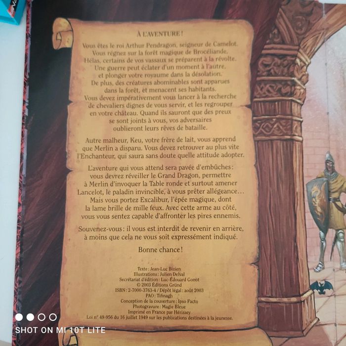 Livre jeux les 100 chevaliers d'Arthur - photo numéro 3