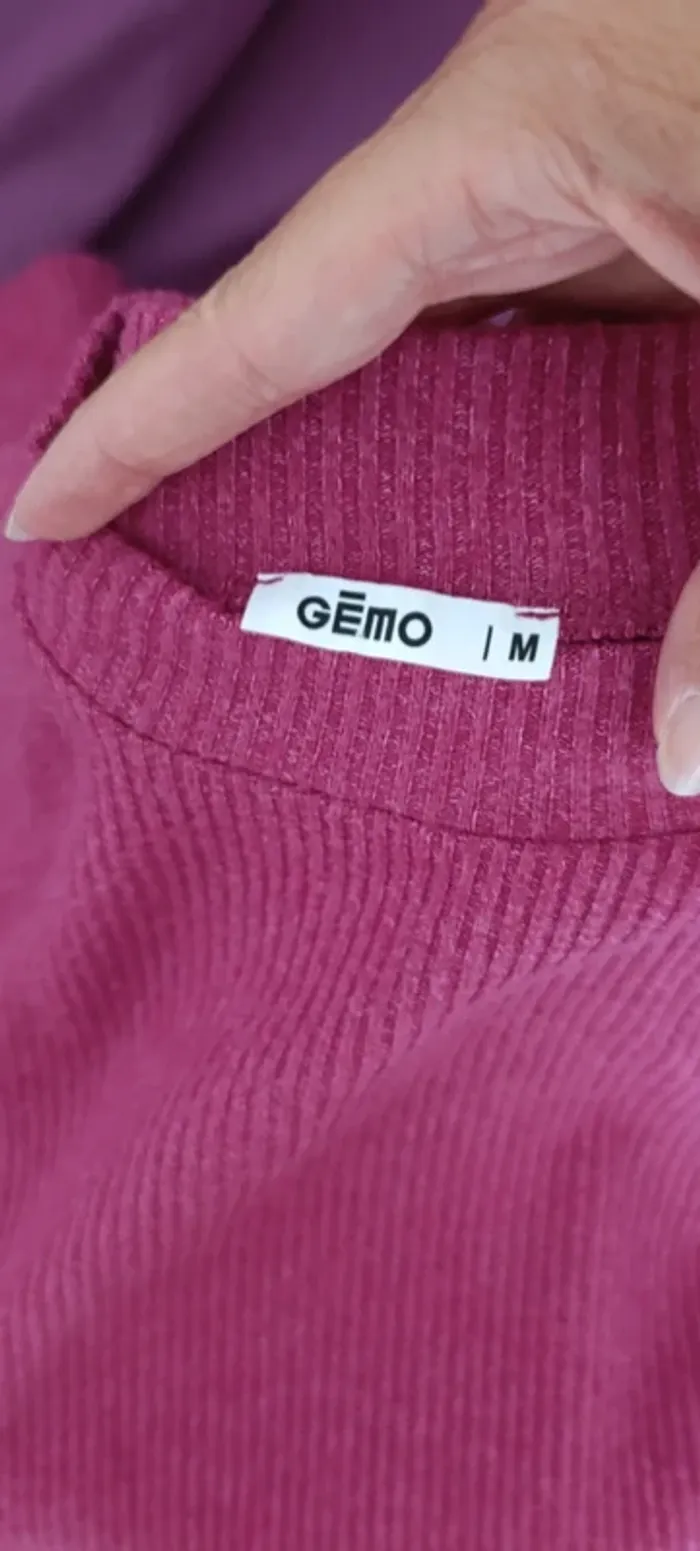 Pull gemo violet taille M - comme neuf - photo numéro 6