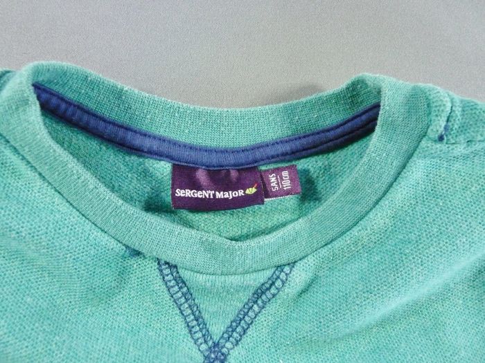 Pull sweat molleton fin vert rouge bleu ours skate Sergent Major 5 ans 110 cm garçon - photo numéro 2