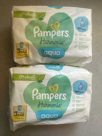 Lot de lingettes Pampers Aqua neuves
