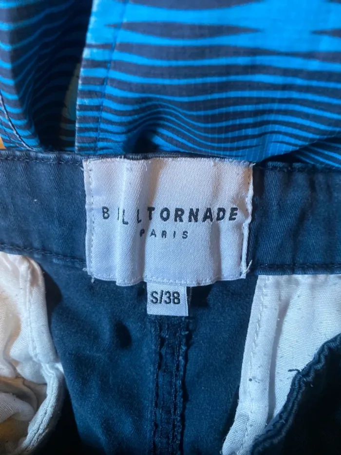 Short Chino Bleu marine Bill Tornade - photo numéro 4