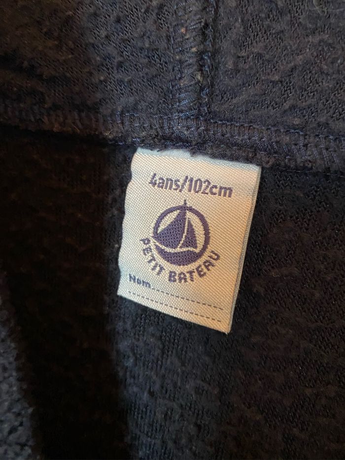 Robe de chambre polaire marine pressions 4 ans Petit Bateau - photo numéro 3