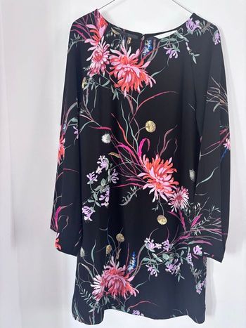 Robe noire motifs fleurs H&M taille S