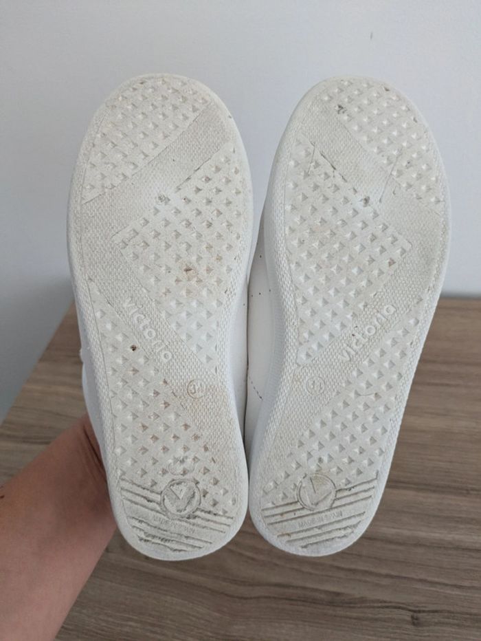 Basket sneakers en cuir blanc Victoria pointure 34 - photo numéro 10