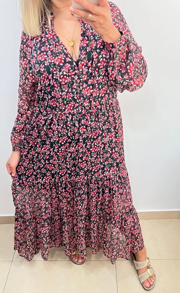 🌹 Robe longue fleurie Lefties Taille L - photo numéro 3