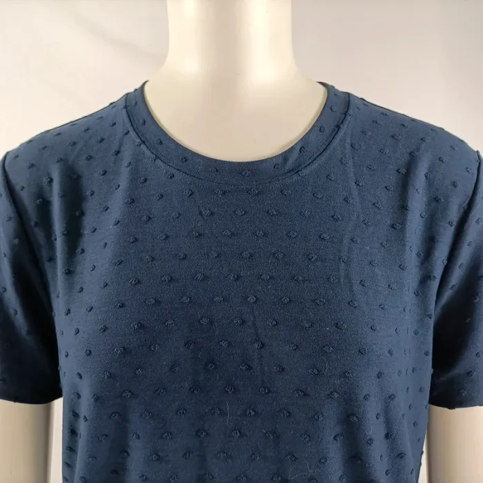 T-shirt bleu marine avec effet pois - Tara Jarmon - taille M - photo numéro 6