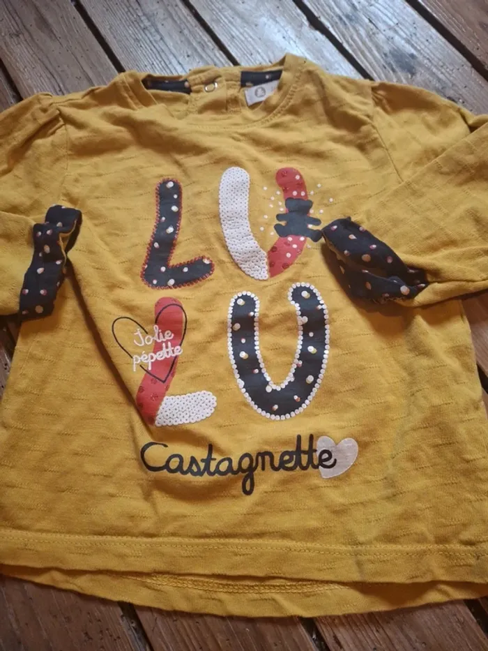 Tshirt lulu castagnette 12 mois - photo numéro 2