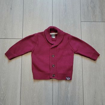 Gilet bordeau. Garçon 12 mois. Marque Tape à l'oeil