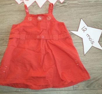 Robe orange rouge 12 mois