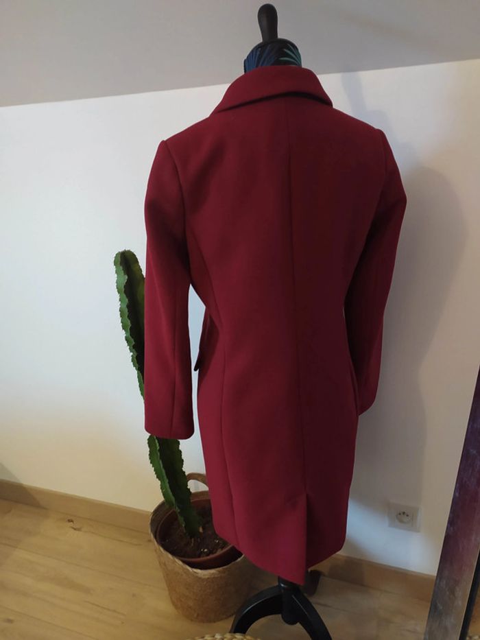 Manteau habillé hiver bordeaux 36 - photo numéro 4