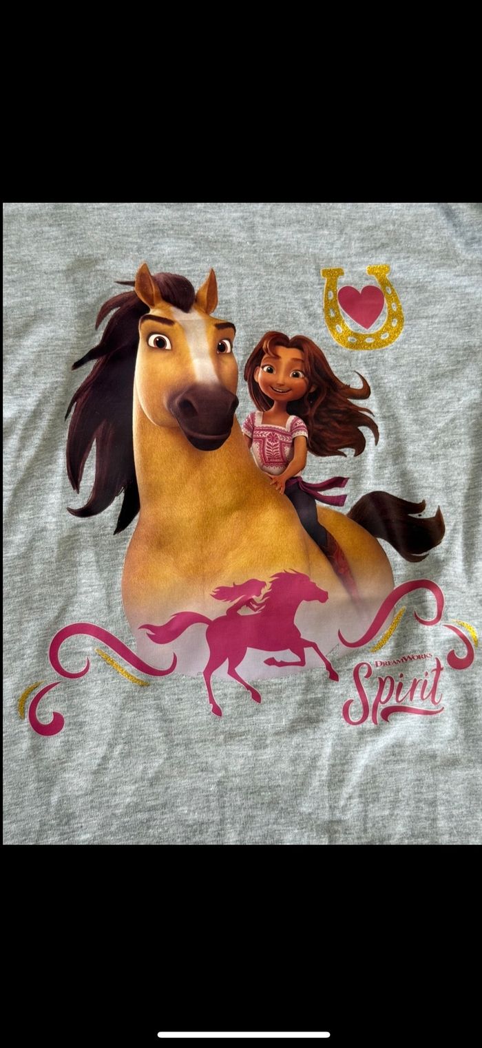 Tee shirt manches longues Cheval Spirit 8- 10 ans - photo numéro 3