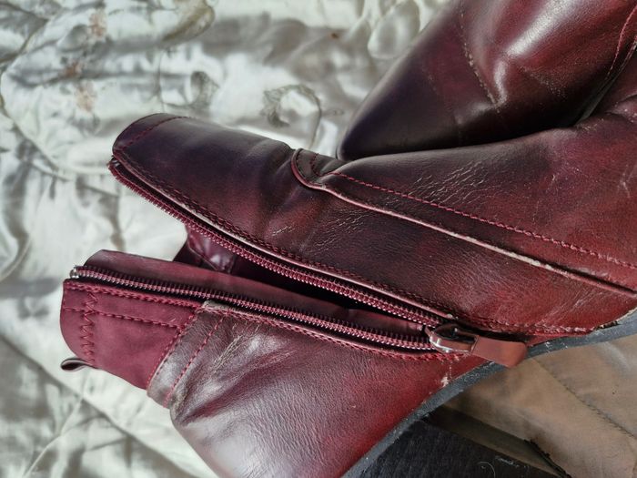 Superbes bottines Cuir bordeaux a talons - photo numéro 5
