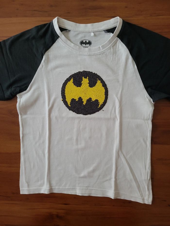 Tshirt mc avec sequin batman