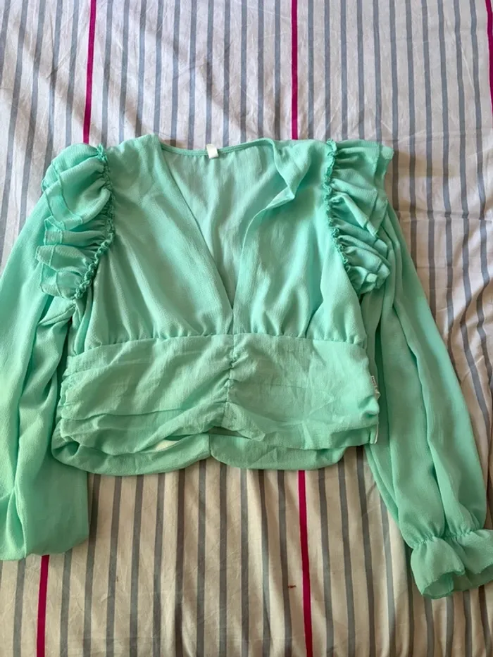 Haut shein turquoise