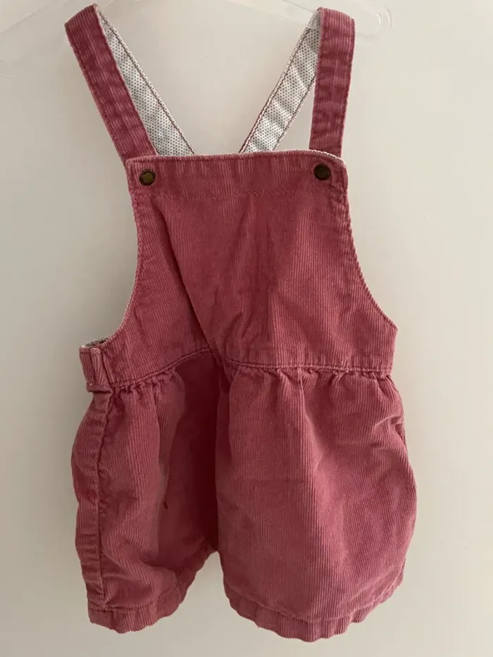 Robe salopette velours vertbaudet