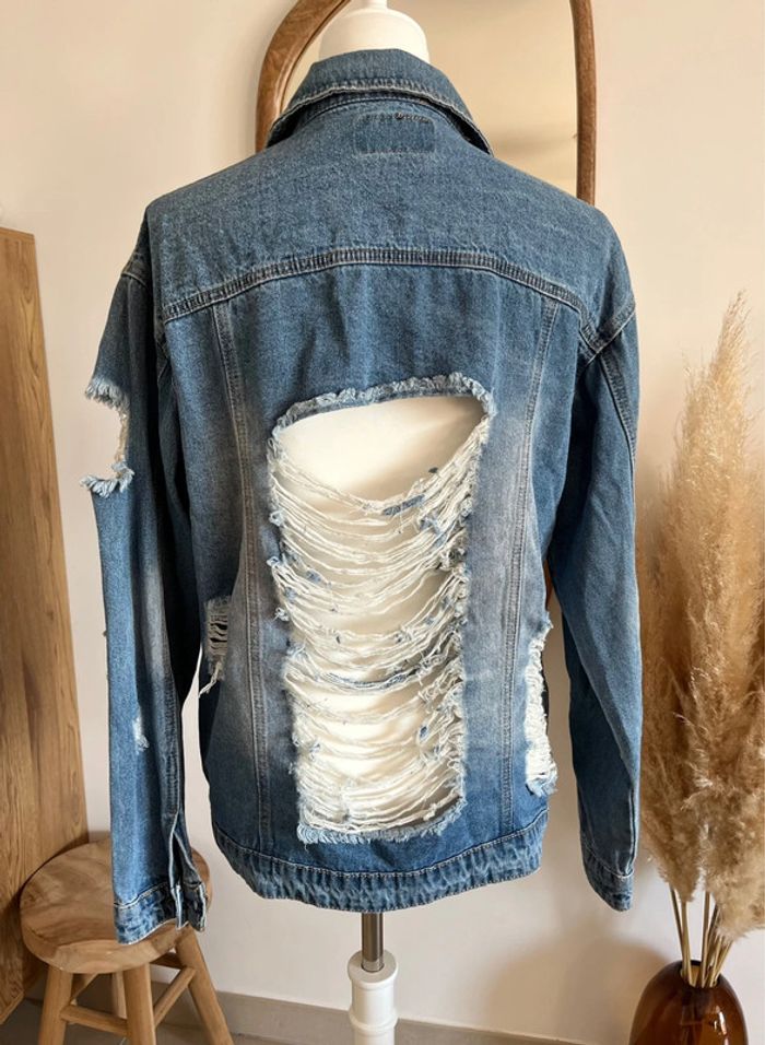 Veste en jean déchirée Vivid - photo numéro 3