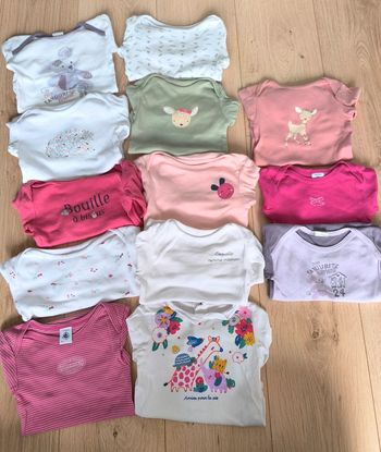Lot de 10 bodies manches longues fille + 3 offerts : FPC / Absorba / DPAM etc - 24 mois 86 cm