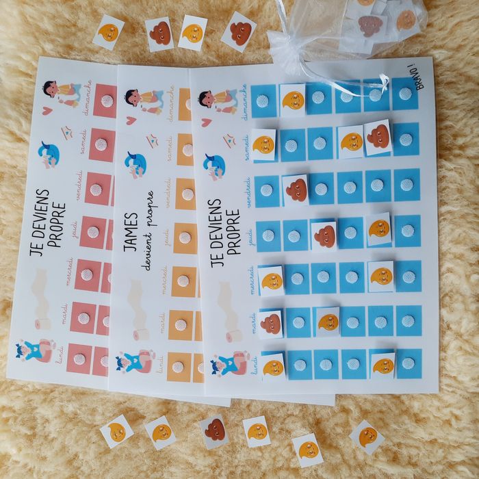Je deviens propre ! Tableau d'apprentissage à la propreté personnalisable - continence