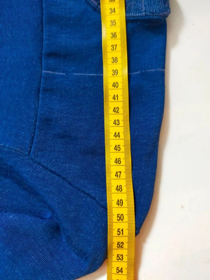 Haut long / mini-robe bleu vintage – Champion – T. S - photo numéro 10