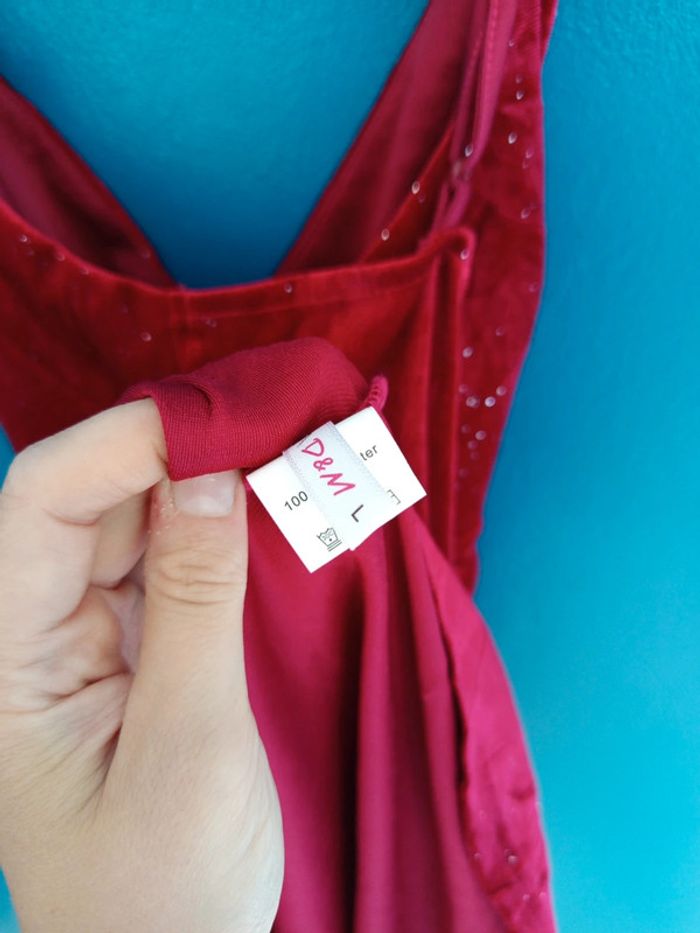 Robe rouge pailletée shein avec dos croisé - photo numéro 5