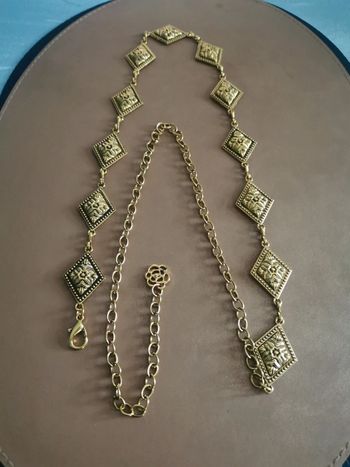 Ceinture Métal losanges dorés femme