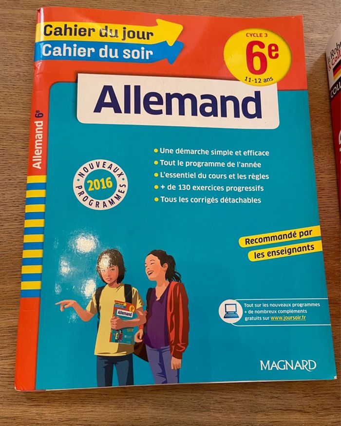Lot Dictionnaire Robert & Collins Allemand collège et cahier d’allemand 6e neuf - photo numéro 2