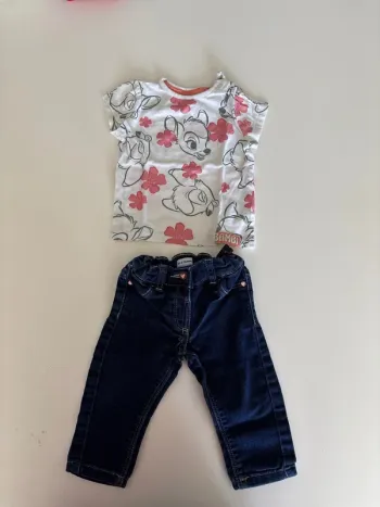 Jean et t-shirt fille