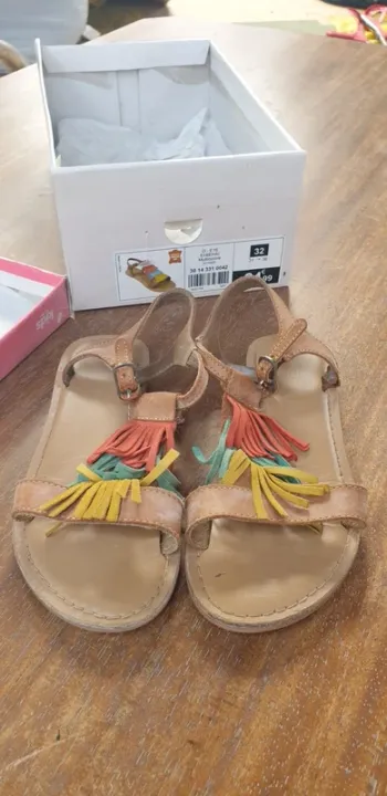 Sandales filles en cuir