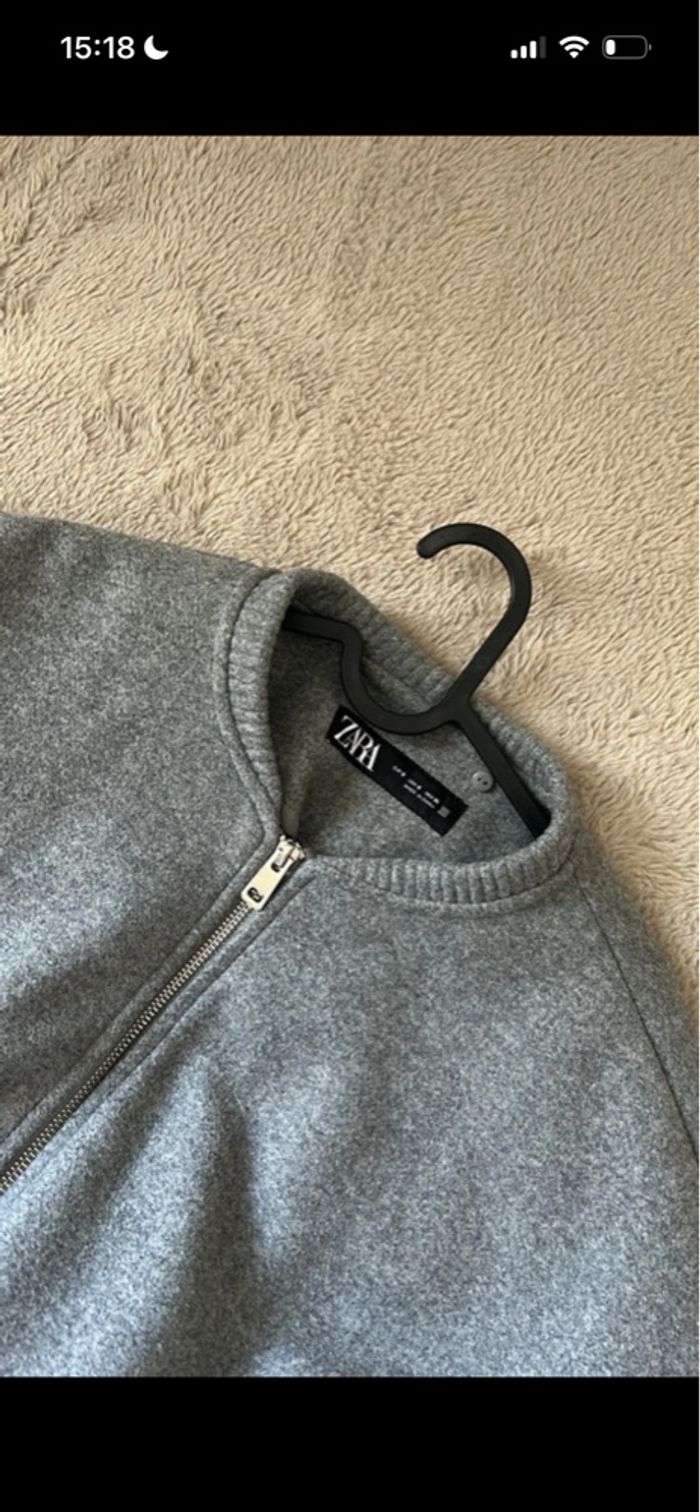 veste bombée zara grise - photo numéro 2