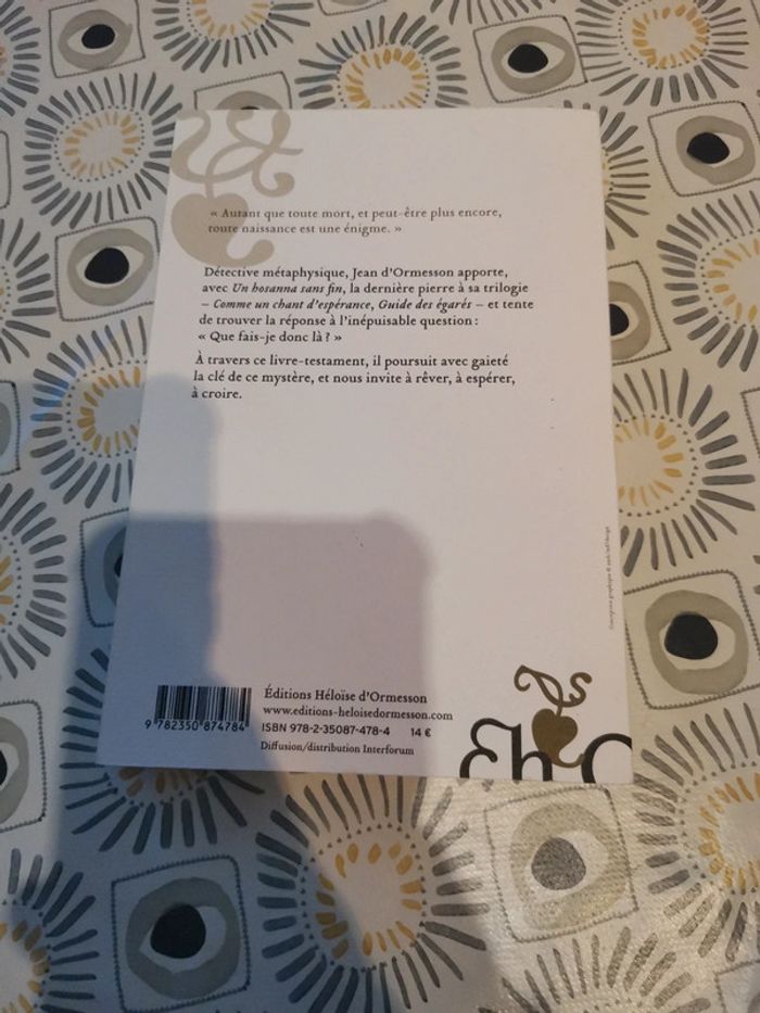 Jean d'Ormessan Un hosanna sans fin - photo numéro 2